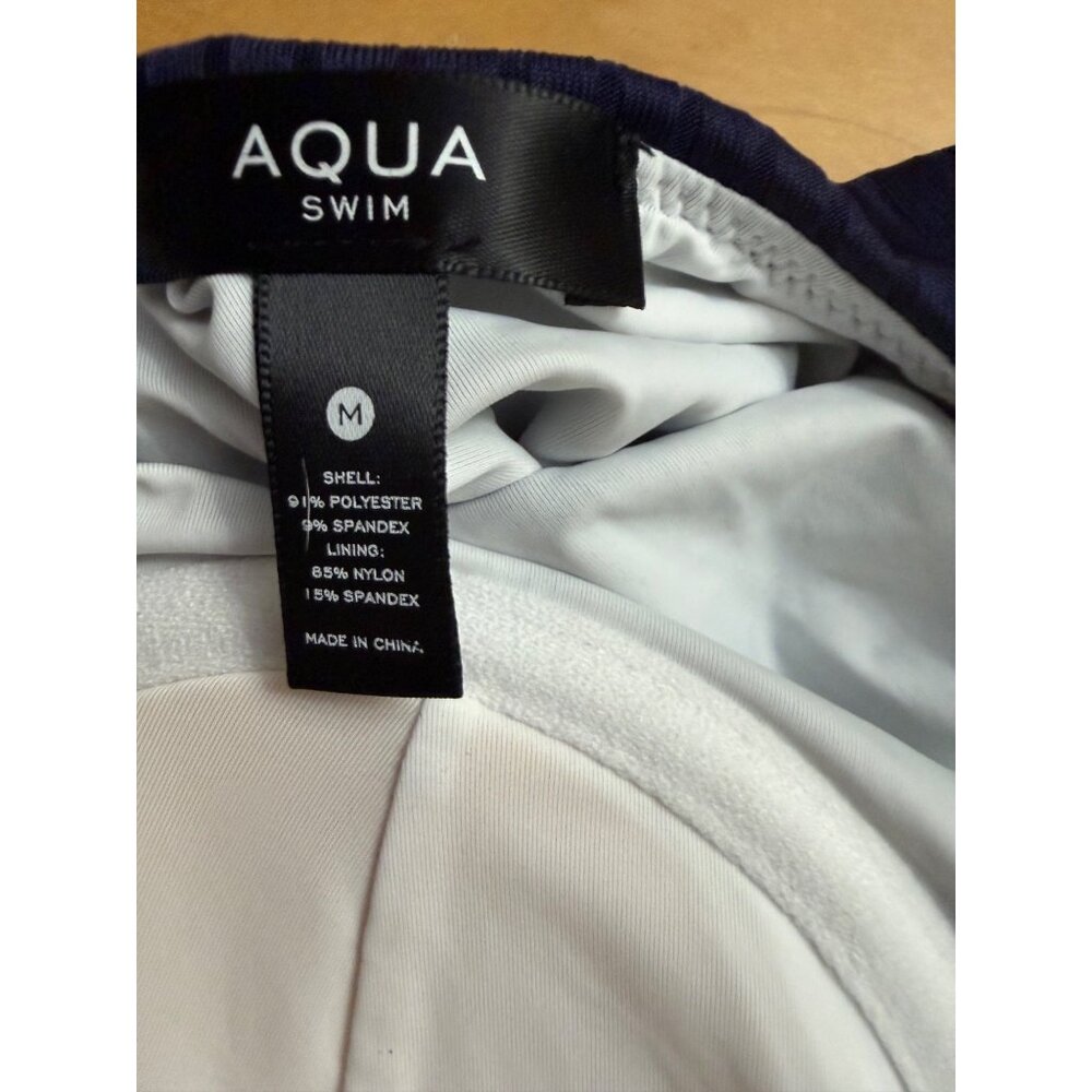 AQUA Underwire One Piece Swimsuit - Navy medium NWT - Picture 7 of 10